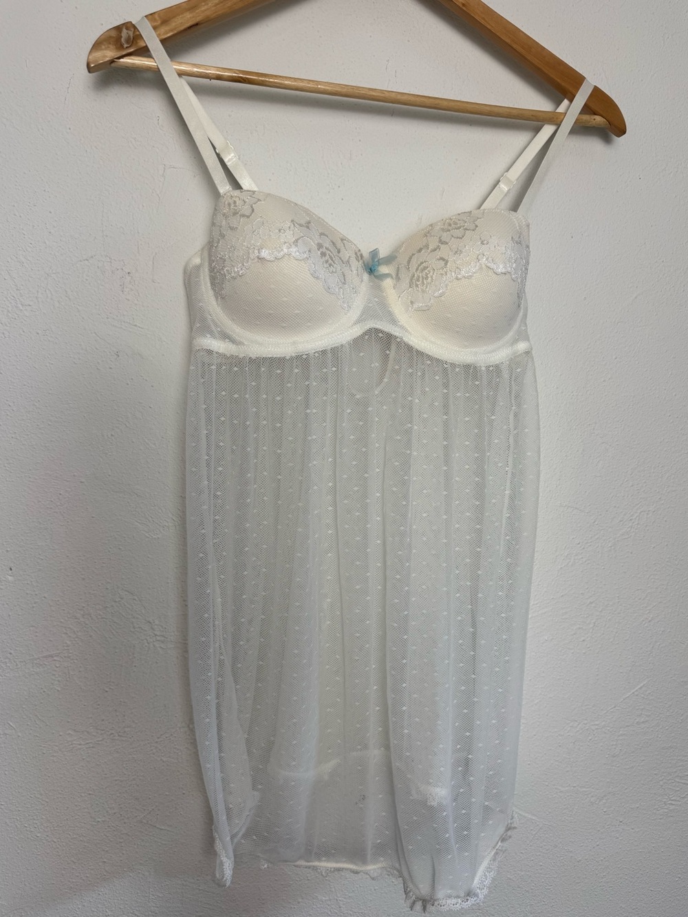 BLUSH Structured Bra Chemise Babydoll‎ Sheer Slip